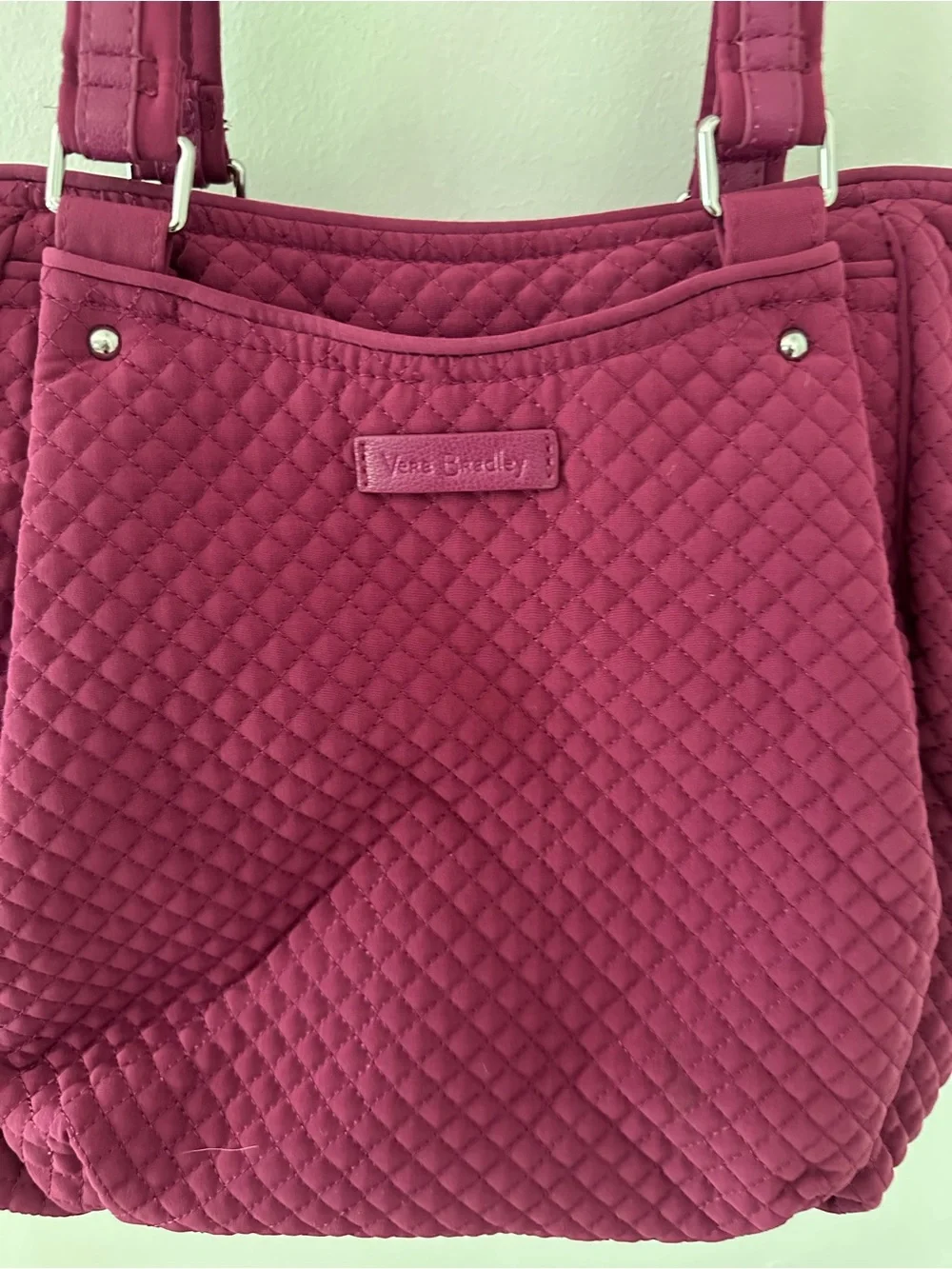 Vera Bradley Quilted Shoulder Bag in Berry Pink